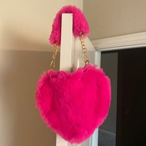 Pink heart shaped purse